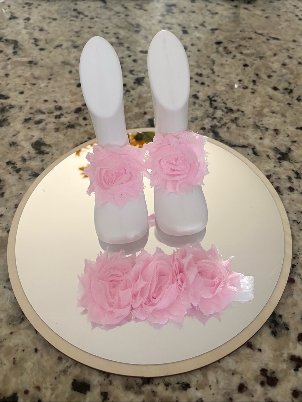 Hand Crafted Pink Floral Baby Sandals